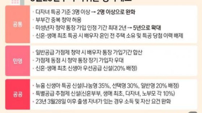 결혼·출산 가구 내 집 마련 기회 확대: 청약제도 대폭 개편